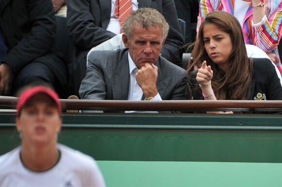 Anouchka et PPDA lors du tournoi de Roland-Garros, le mardi 31 mai 2011.