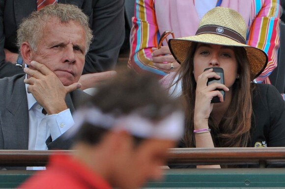 Anouchka et PPDA lors du tournoi de Roland-Garros, le mardi 31 mai 2011.