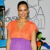 Jessica Alba époustouflante de beauté dans une robe Diane von Furstenberg pour assister aux Council of Fashion Designers of America le 6 juin 2011