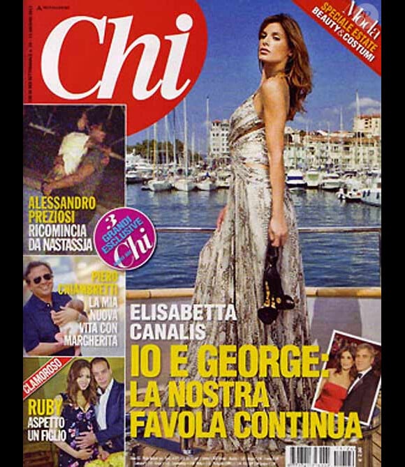 Elisabetta Canalis en couverture du magazine italien CHI