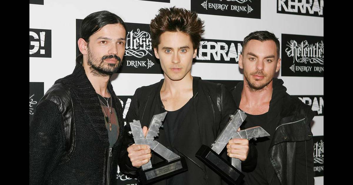 Jared Leto et son groupe 30 Seconds to Mars aux Kerrang Awards, à