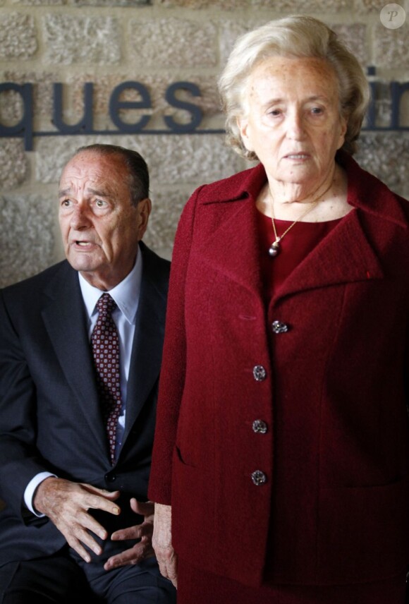 Bernadette Chirac et Jacques Chirac en Corrèze le 11 juin