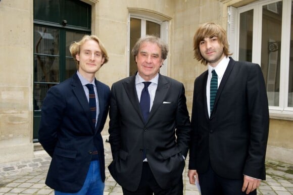 Harold, Jean-Michel et Neslon Wilmotte lors du déjeuner Père & Fils, au Taillevent, à Paris, le mardi 14 juin 2011.