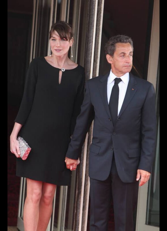 Carla et Nicolas Sarkozy lors du sommet du G8 à Deauville en mai 2011