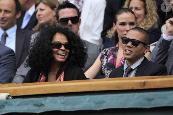 Wimbledon 2011, première semaine : Diana Ross et son fils Evan
