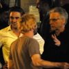 Robert Pattinson, David Cronenberg et Mathieu Amalric sur le tournage du film Cosmopolis à Toronto au Canada le 29 juin 2011