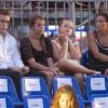 Louis, Pauline et Camille avec leur mère Stéphanie de Monaco lors du concert évènement de Jean-Michel Jarre donné en l'honneur du mariage du Prince Albert avec Charlene Wittstock, le 1er juillet 2011 à Monaco