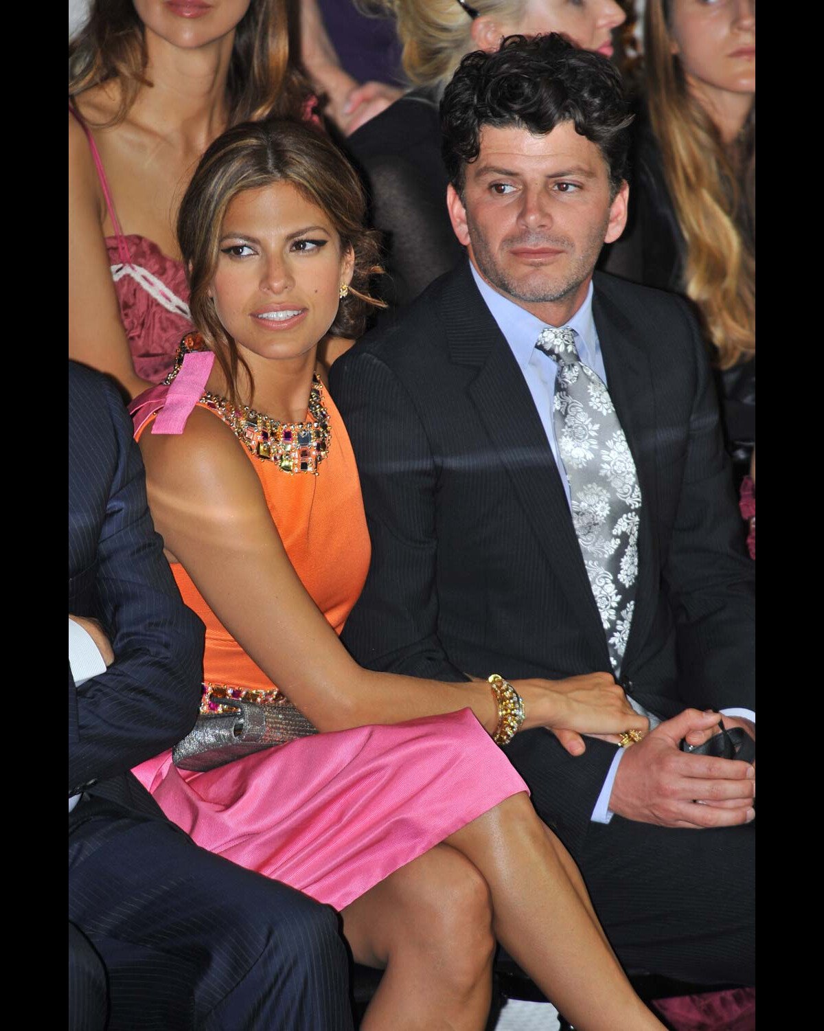 Photo : Eva Mendes et George Augusto, à Paris, le 30 juin 2008. - Purepeople