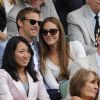 Jenson Button et sa compagne Jessica au tournoi de Wimbledon, le 3 juillet 2011.