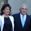 Dominique Strauss-Kahn et Anne Sinclair à la sortie du tribunal le 2 juillet 2011.