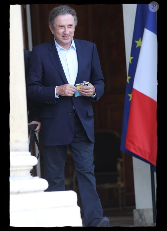 Michel Drucker à l'Elysée, le 6 juillet 2011.
