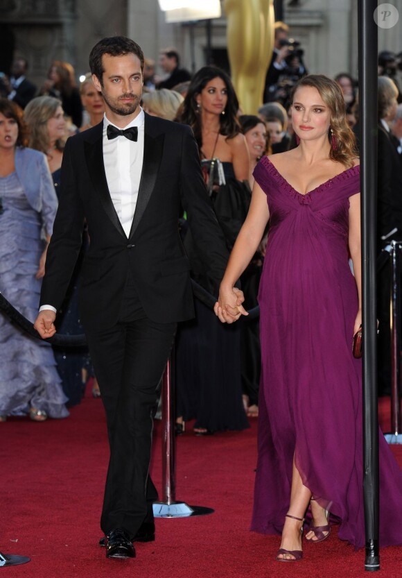 Benjamin Millepied et Natlie Portman aux Oscars, le 27 février 2011. 