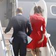 Kate Middleton et son prince William lors de leur départ du Canada, après leur visite officielle. Ils s'envolent pour la Californie. Le 8 juillet 2011 