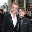 Daniel Radcliffe et Tom Felton à l'avant-première new-yorkaise de  Harry Potter et les reliques de la mort - partie 2 , le 11 juillet 2011.