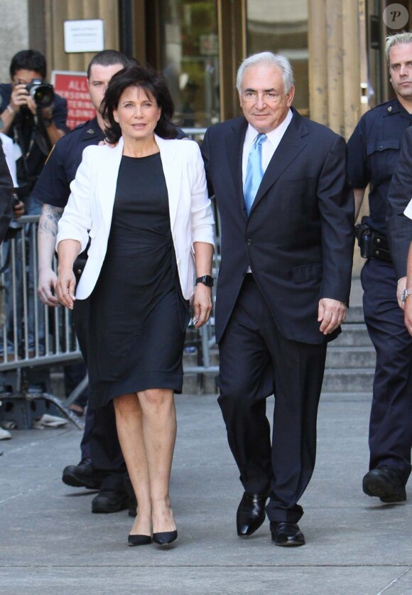 Dominique Strauss-Kahn et Anne Sinclair à New York, le 1er juillet 2011.