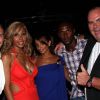 Alain Boghossian, Cathy Guetta, Eric Abidal et sa compagne, ainsi que Jacky à la fête de l'été au Byblos à St Tropez le 13 juillet 2011