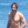 David Duchovny et ses enfants à la plage à Los Angeles le 4 juillet 2011
