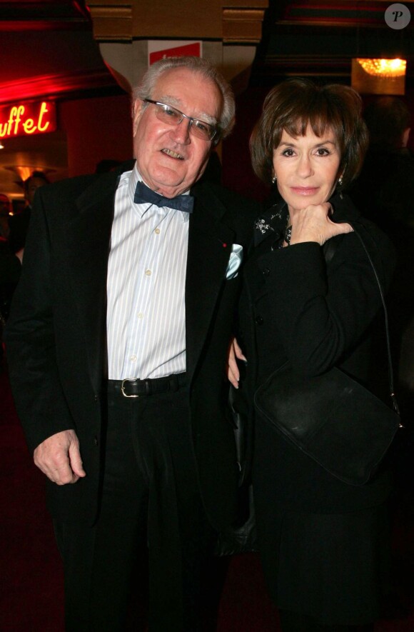 Danièle Evenou, ici avec son époux Georges Fillioud, à Paris en février 2005.
