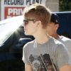 Chris Brown et Justin Bieber se rendent dans un studio d'enregistrement à Los Angeles, lundi 18 juillet, pour travailler sur le nouvel album de ce dernier.