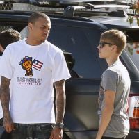 Justin Bieber : Une crevette à côté de son nouvel et imposant mentor Chris Brown