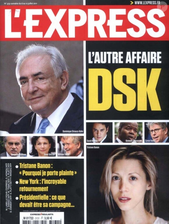 Dominique Strauss-Kahn et Tristane Banon en couverture de L'Express, du 2 au 12 juillet 2011.