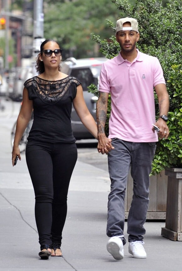 Alicia Keys et son mari Swizz Beatz à New York le 7 juillet 2011