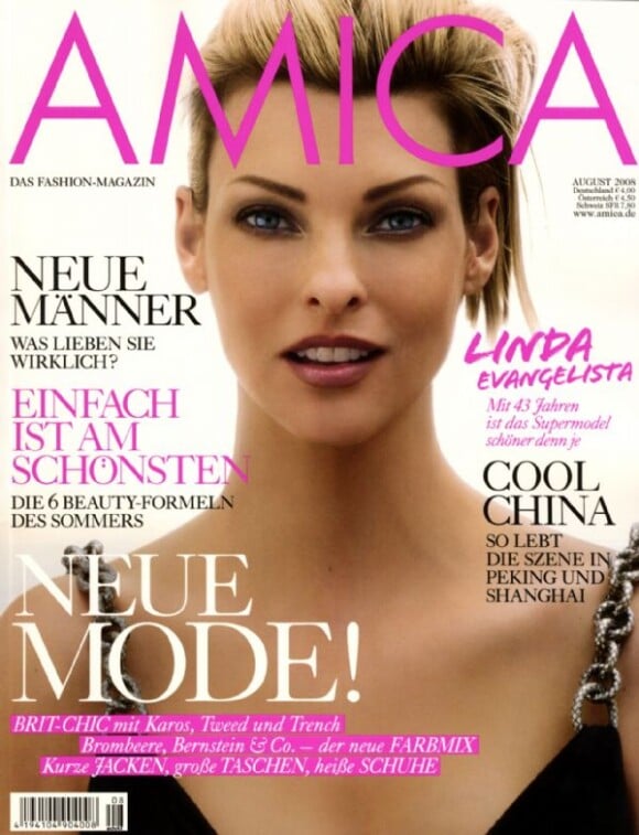 Linda Evangelista pour le magazine allemand Amica. Août 2008.