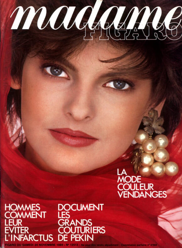 Voici en images les premières couv' du top canadien Linda Evangelista. Ici pour le Madame Figaro de novembre 1984.