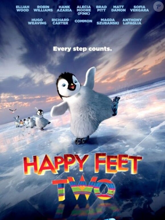 La première affiche du film Happy Feet 2
