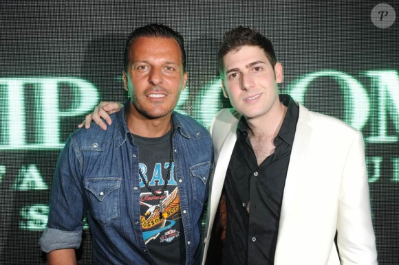 Jean-Roch et Eduardo Saverin au VIP Room de Saint-Tropez, le 30 juillet 2011.