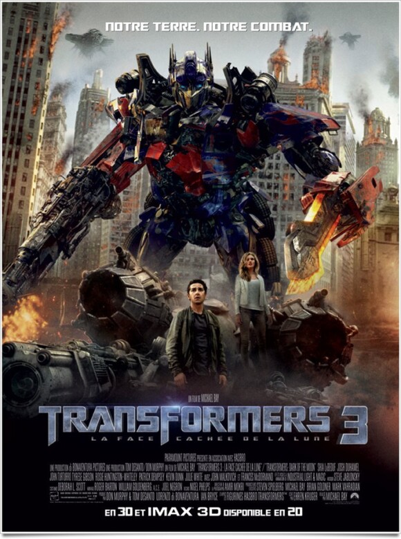 L'affiche du film Transformers 3 - la face cachée de la lune