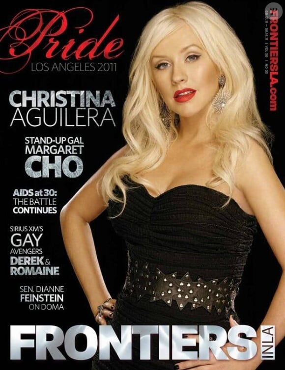La chanteuse Christina Aguilera en couverture du magazine américain Pride du mois de juin dernier.