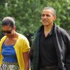 Barack Obama et sa famille, de retour de Camp David, leur résidence de vacances. Le 7 août dans la pelouse de la Maison Blanche