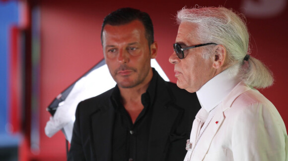 Karl Lagerfeld : Guest-star à St-Tropez du clip de son ami Jean-Roch