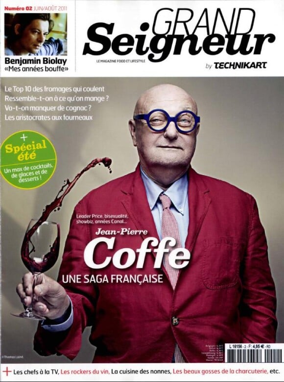 Jean-Pierre Coffe en couverture du magazine Grand Seigneur by Technikart de juin-août 2011