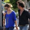 Olivia Wilde va déjeuner dans le quartier de Los Feliz à Los Angeles avec des amis et son ex-mari Tao Ruspoli, le 24 août 2011