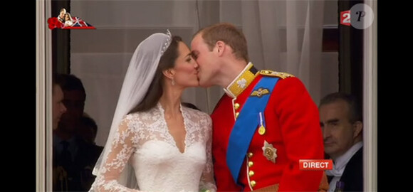 Kate Middleton et le Prince William, lors de leur mariage en avril 2011.