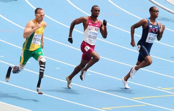 Oscar Pistorius, amputé des deux jambes, a participé aux championnats du monde d'athlétisme de Daegu en Corée du Sud sur 400m le 28 août 2011