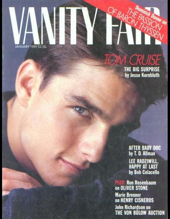 Janvier 1989 : Tom Cruise réalise la couv' du magazine Vanity Fair.