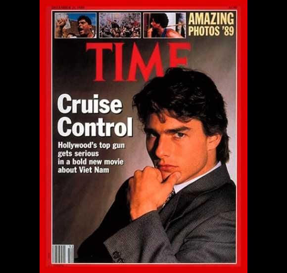 L'acteur Tom Cruise en couverture du magazine Time. Décembre 1989.