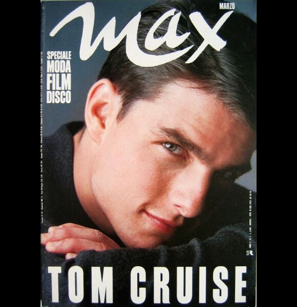 Tom Cruise, en couverture du magazine italien Max. Mars 1989.