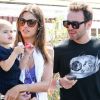 Alessandra Ambrosio entourée de sa fille Anja et de son amoureux Jaime Mazur. Le 31 août à Los Angeles