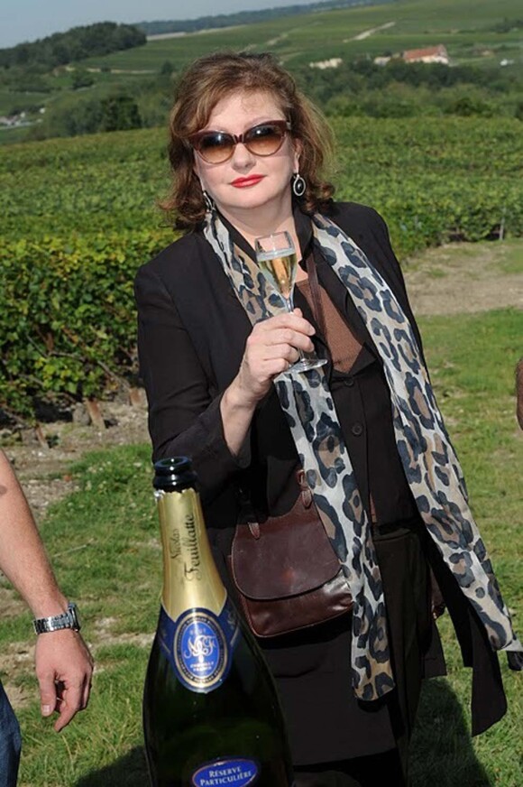 Catherine Jacob, marraine des vendanges 2011 du champagne Nicolas Feuillatte, Épernay le 31 août.