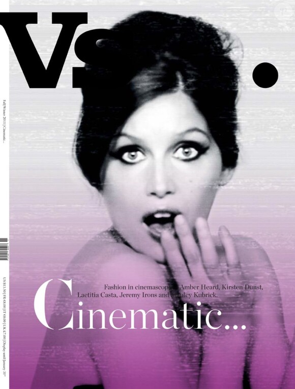 Laetitia Casta en couverture du magazine de mode américain bi-annuel Vs pour le numéro d'automne-hiver 2011.