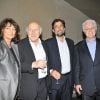 Sylviane Agacinski, Michel Piccoli, Nanni Moretti et Lionel Jospin lors de l'avant-première du film Habemus Papam à Paris le 6 septembre 2011