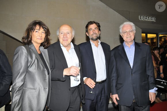 Sylviane Agacinski, Michel Piccoli, Nanni Moretti et Lionel Jospin lors de l'avant-première du film Habemus Papam à Paris le 6 septembre 2011