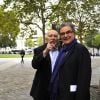 Michel Piccoli et Serge Toubiana lors de l'avant-première du film Habemus Papam à Paris le 6 septembre 2011