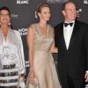 Albert et Charlene, avec Caroline de Monaco, présentent la collection hommage à la princesse Grace, le 8 septembre 2011.