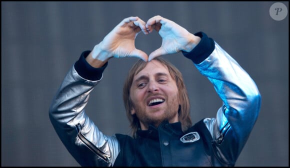 David Guetta en concert au stade Vicente Calderon à Madrid en juillet 2011
