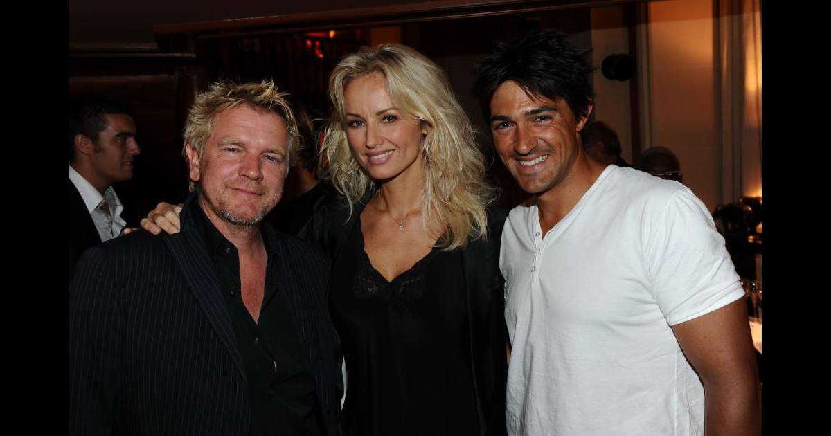 Adriana Karembeu, Jean-Pascal Lacoste et Xavier Deluc lors ...